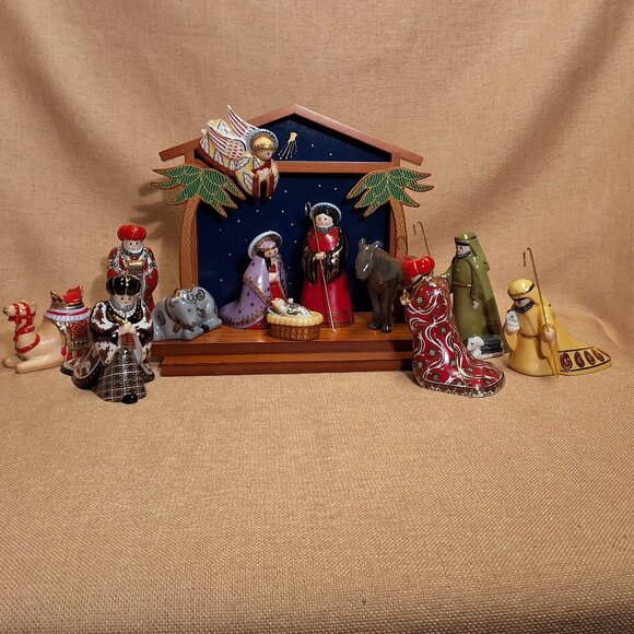 Vintage Fabrege Nativity Set - Picture 1 of 16